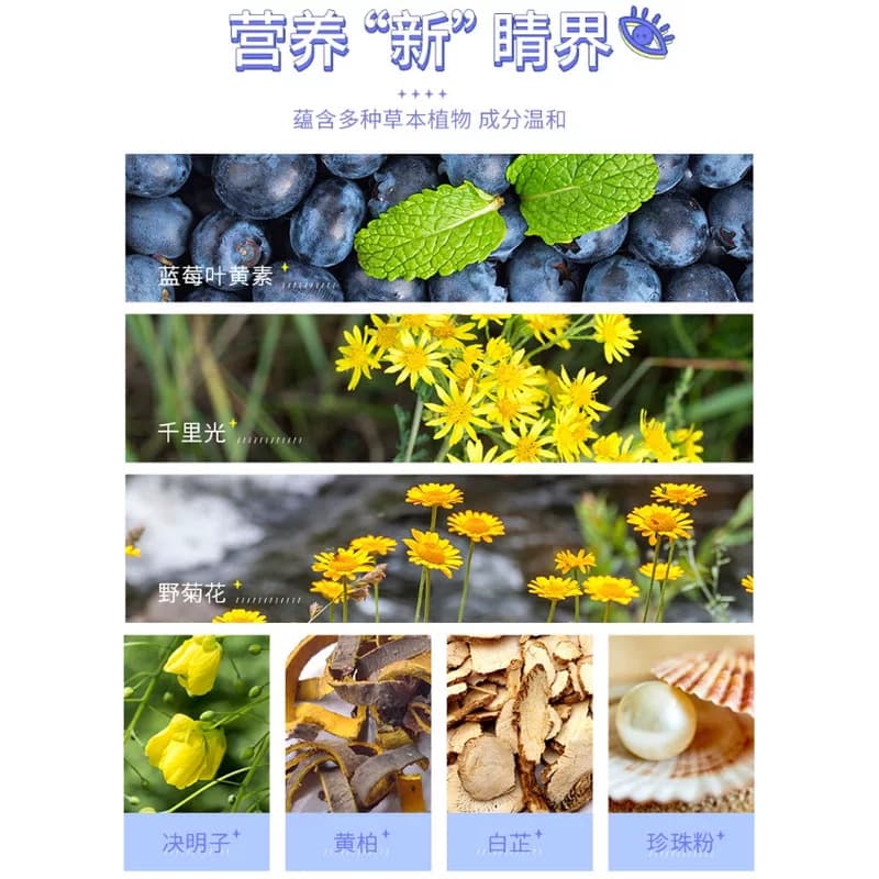 蓝莓叶黄素眼贴眼罩冷敷学生成人儿童艾草护眼贴遮光发热蒸汽眼罩 - 缩略图2