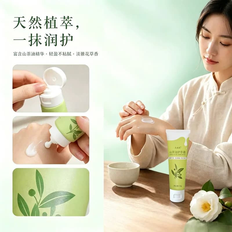 三状元山茶油护手霜天然植萃自然清香保湿补水呵护手部肌肤50g - 缩略图3