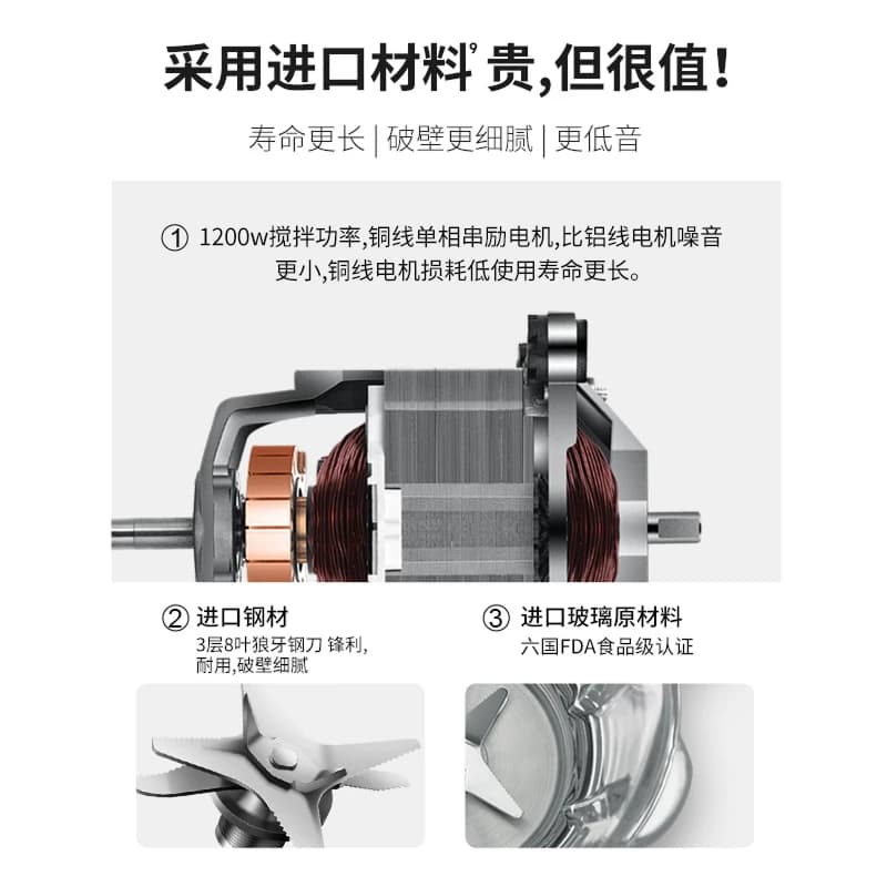 西屋加热破壁机家用静音罩全自动料理豆浆辅食多功能官方旗舰款D3 - 缩略图2