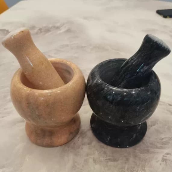 天然石头蒜臼子捣蒜器蒜蓉蒜泥器捣碎家用研磨擂钵石臼蒜臼手动砸 - 缩略图4