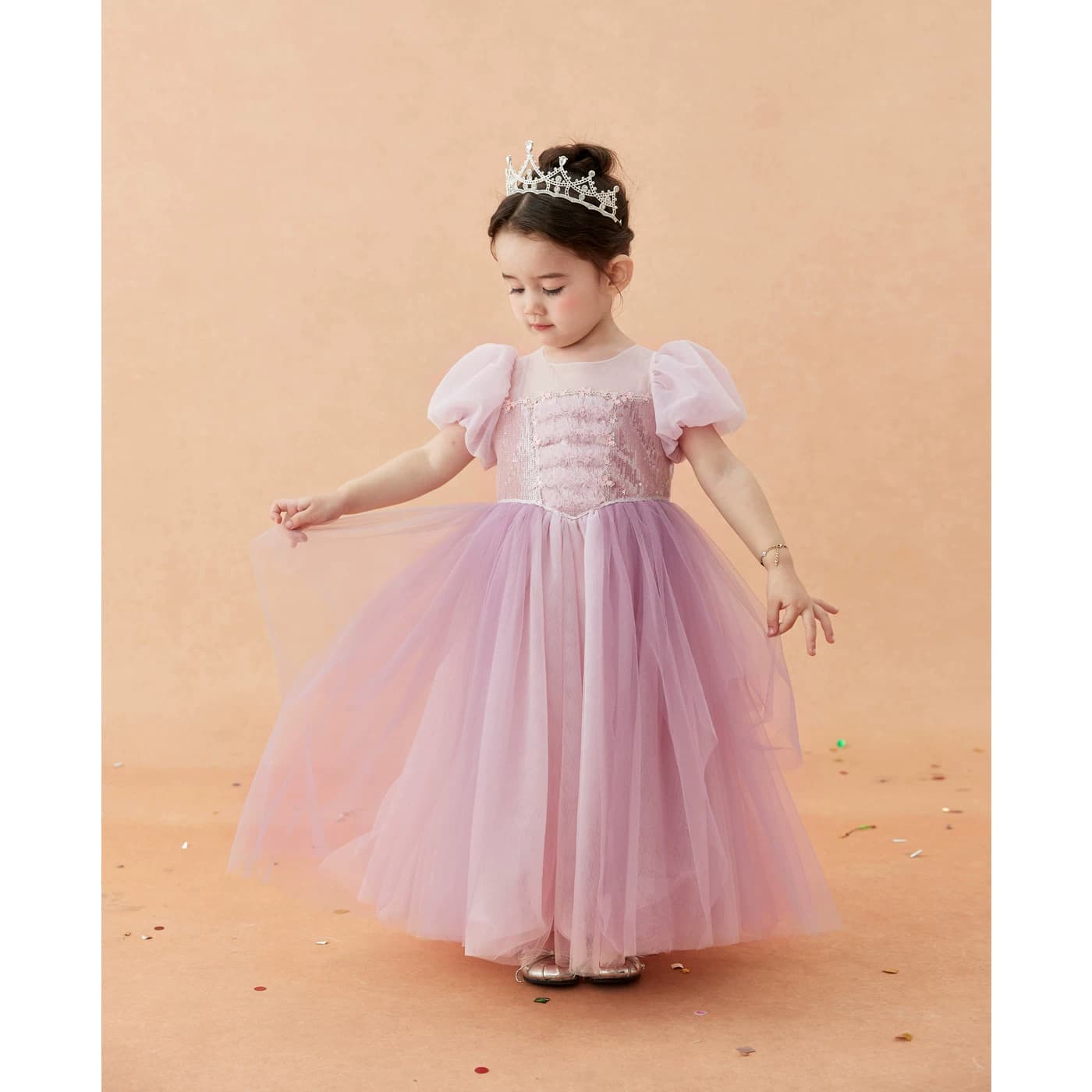 女童乐佩公主裙2026夏季新款长发蓬蓬网纱裙子生日礼服儿童连衣裙 - 缩略图2