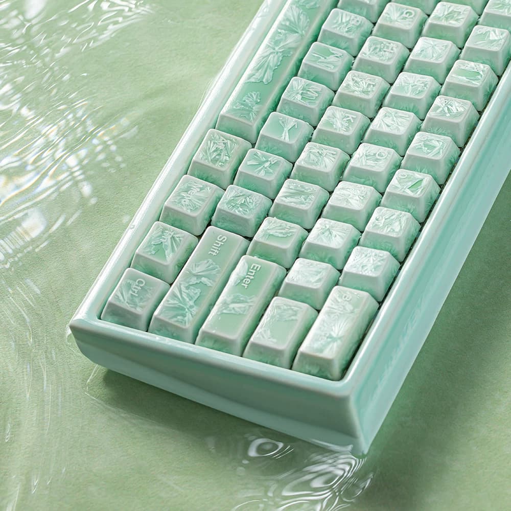 山海冰晶翠瓷山60磁轴键盘原创全陶瓷键盘电竞游戏有线办公61键盘 - 缩略图4