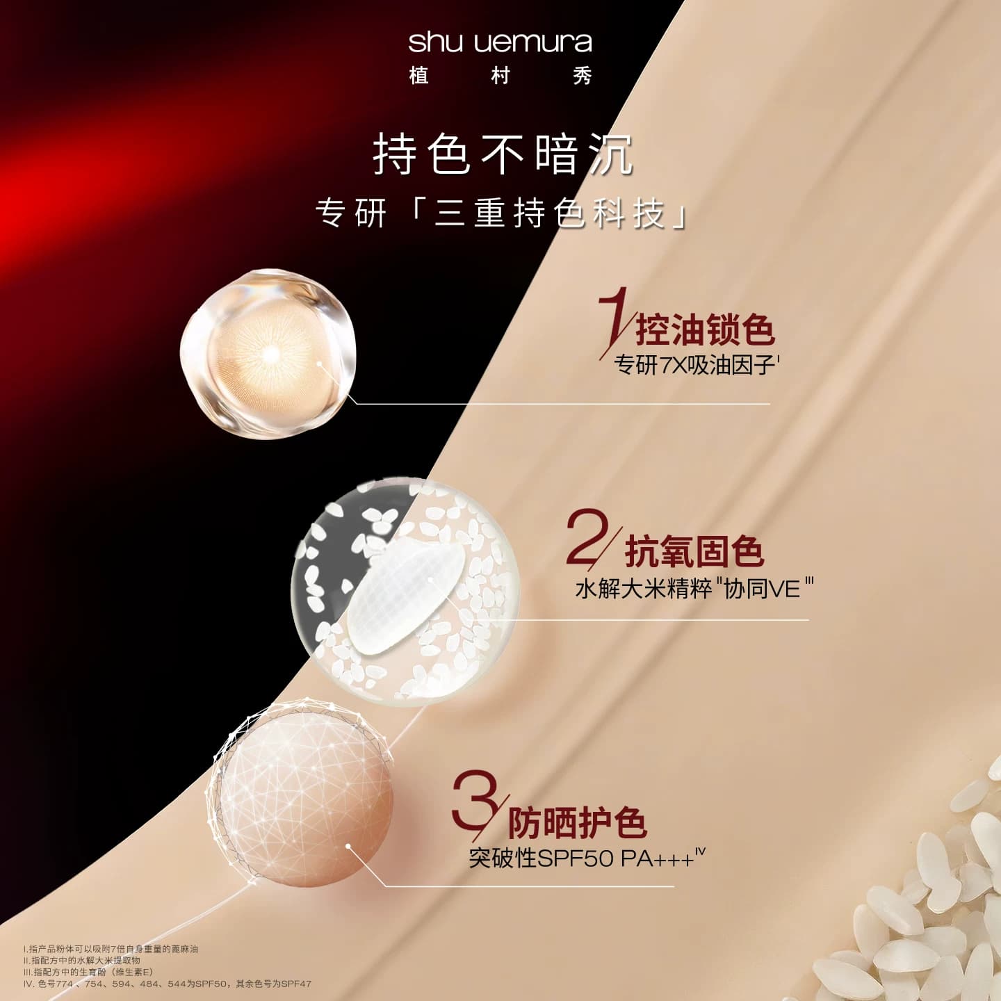 【顺手买一件】植村秀持色持妆小方瓶粉底液遮瑕混油皮正品试用装 - 缩略图3