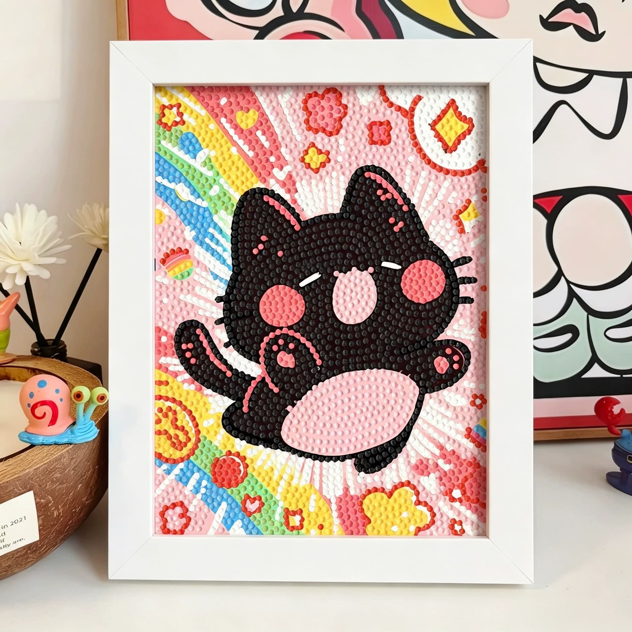 新款线条小狗diy钻石贴画钻石画儿童小学生玩具女孩砖石手工礼物 - 缩略图4