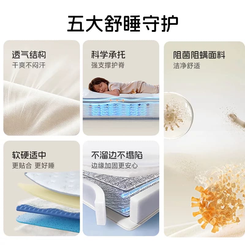 【政府补贴】Serta/舒达 牛顿 护脊撑腰儿童床垫1.5米乳胶床垫 - 缩略图3