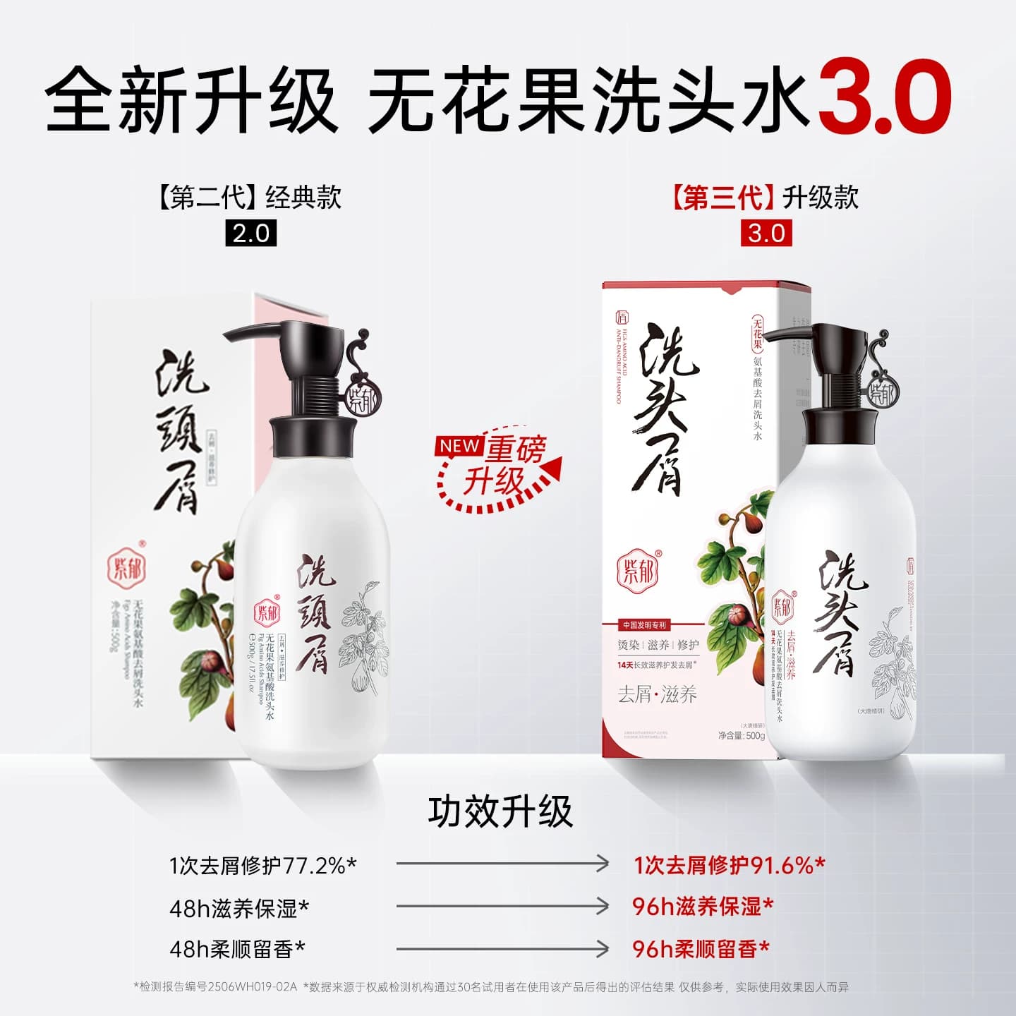 紫郁无花果洗发水去屑修护洗头膏露补水柔顺洗护套装官方旗舰正品 - 缩略图2