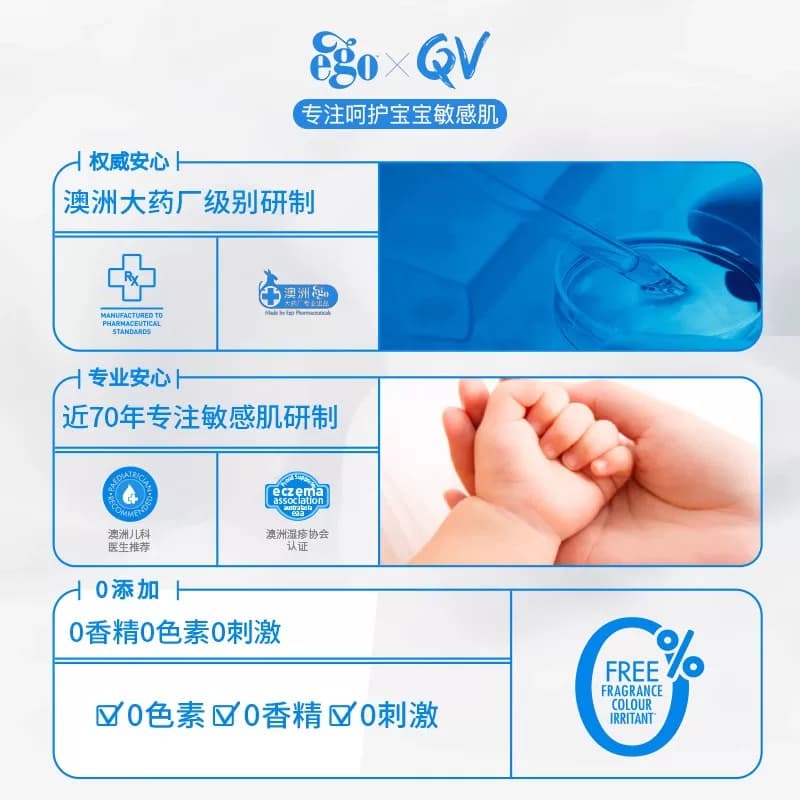 【老爸抽检】Ego QV倍润霜宝宝面霜身体乳保湿护肤大老虎500g澳洲 - 缩略图5
