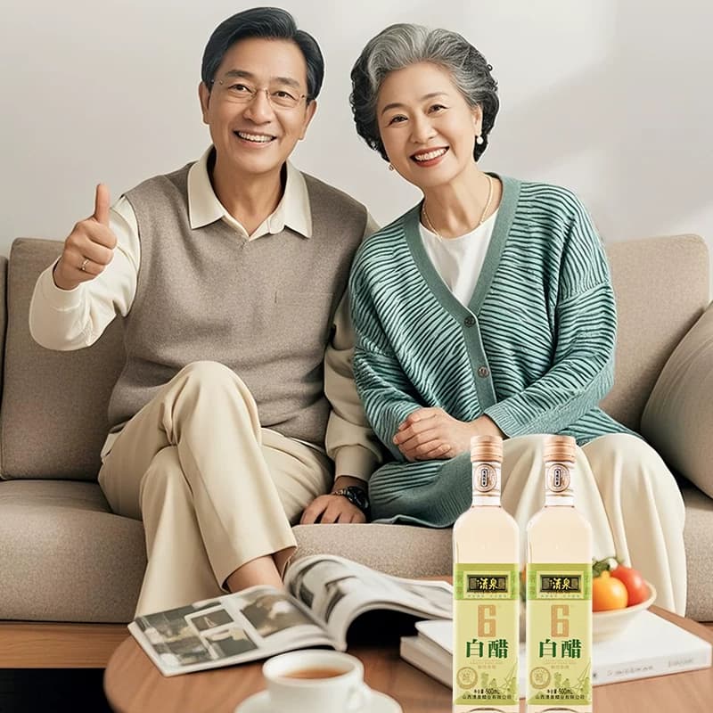 清泉白醋6度500ml*2瓶无添加凉拌醋纯粮酿造食用洗脸美白泡脚白醋 - 缩略图5