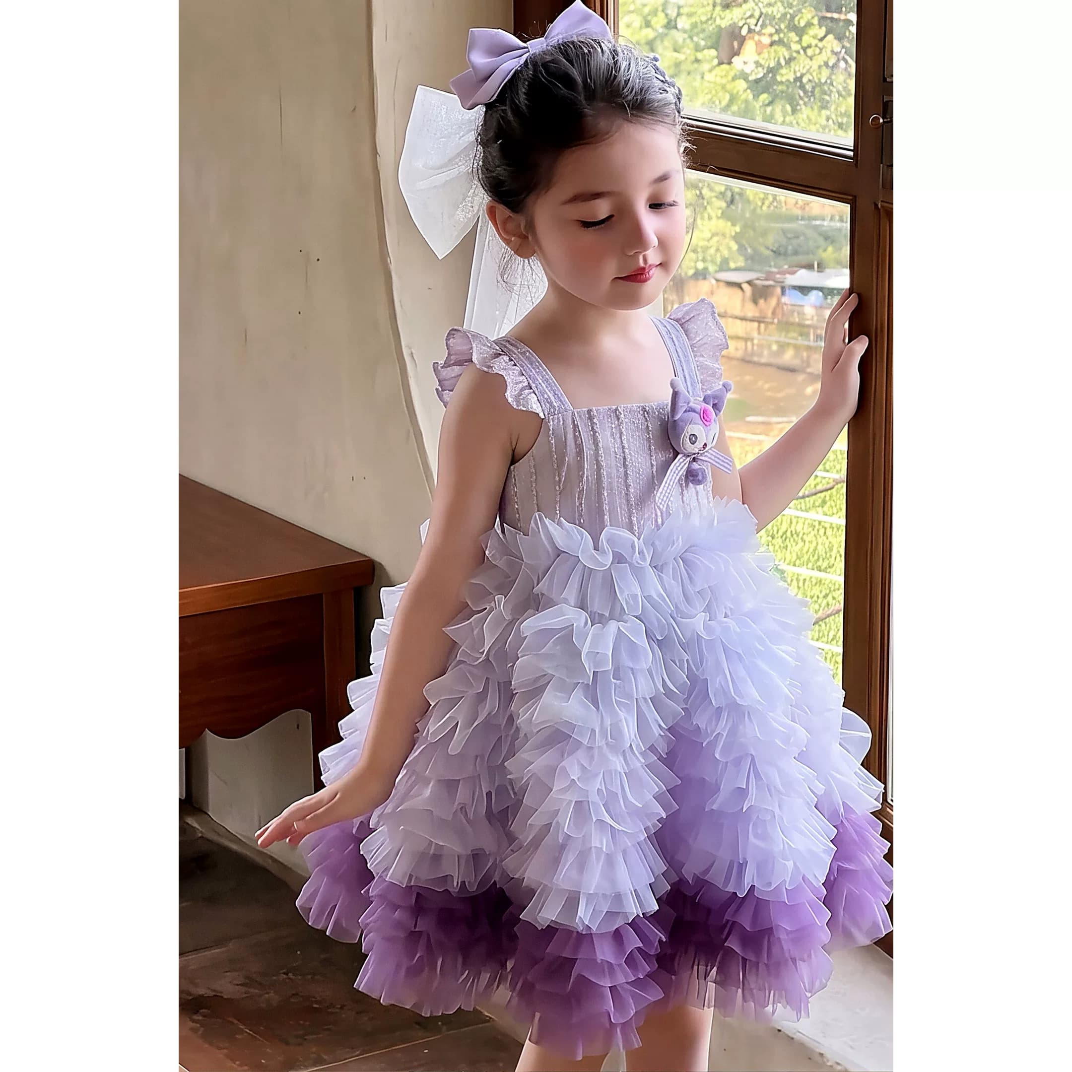 女童连衣裙夏季网纱蓬蓬公主裙蛋糕裙2026新款儿童背心裙子小女孩 - 缩略图5