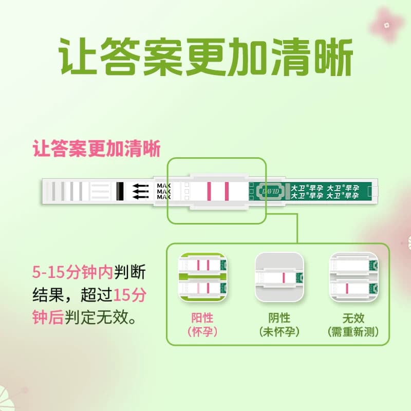 大卫验孕棒早早孕精准次日达早孕测试纸检测怀孕高精度测孕条笔女 - 缩略图2