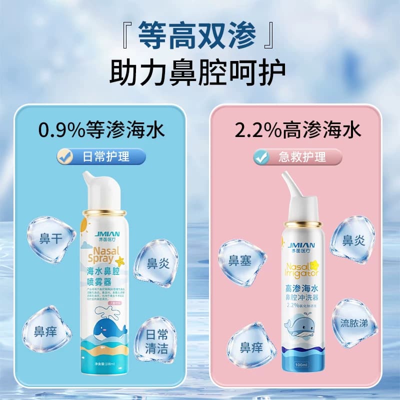 界面生理性海盐水鼻腔喷雾剂洗鼻器家用鼻炎冲洗成人儿童喷雾器 - 缩略图4