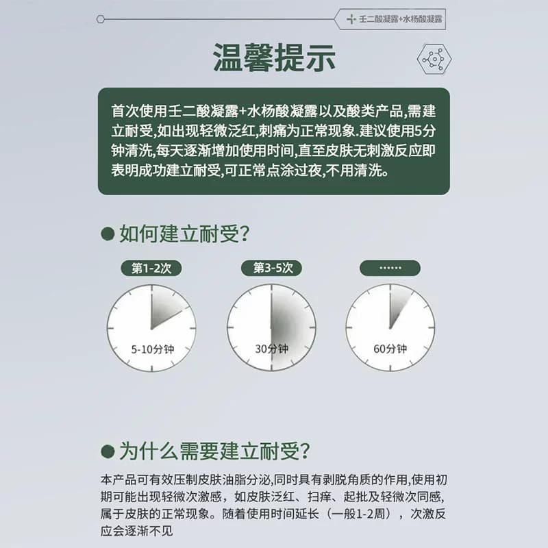 壬二酸祛痘凝胶水杨酸淡化痘印去黑头粉刺闭口收缩毛孔精华旗舰店 - 缩略图4