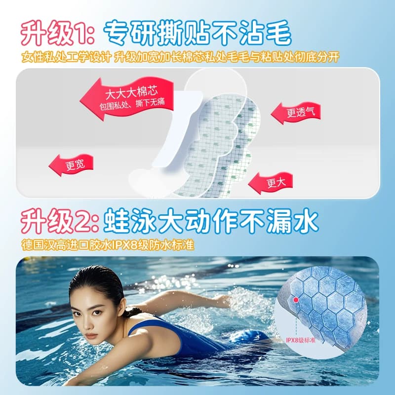 游泳私密防水贴女性私处保护感染女生漂流泳池玩水防护医用泡温泉 - 缩略图5