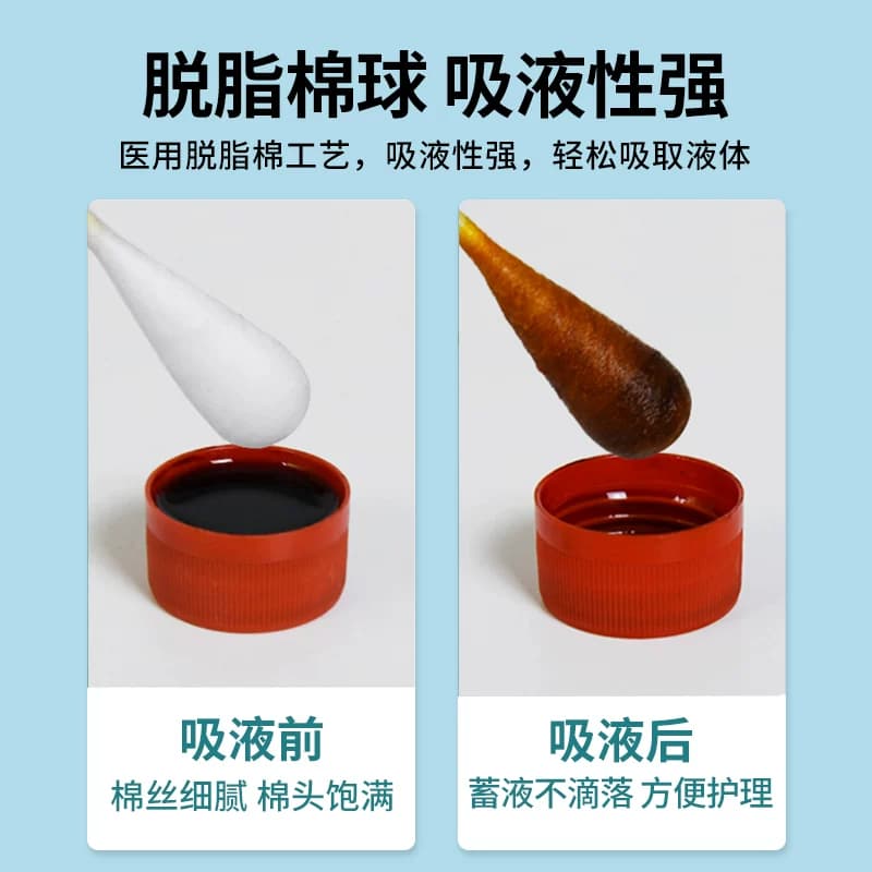 医用大棉签无菌妇科检查产妇专用20cm大头长棉花棒伤口消毒棉棒 - 缩略图2