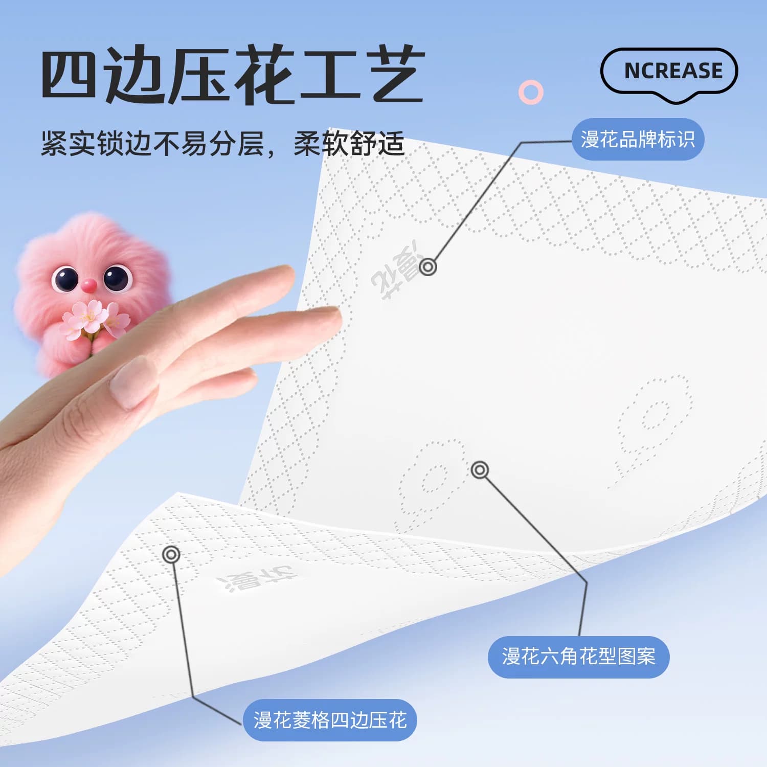 漫花400张纸巾抽纸整箱家用实惠餐巾纸学生面巾纸抽擦手卫生厕纸 - 缩略图3