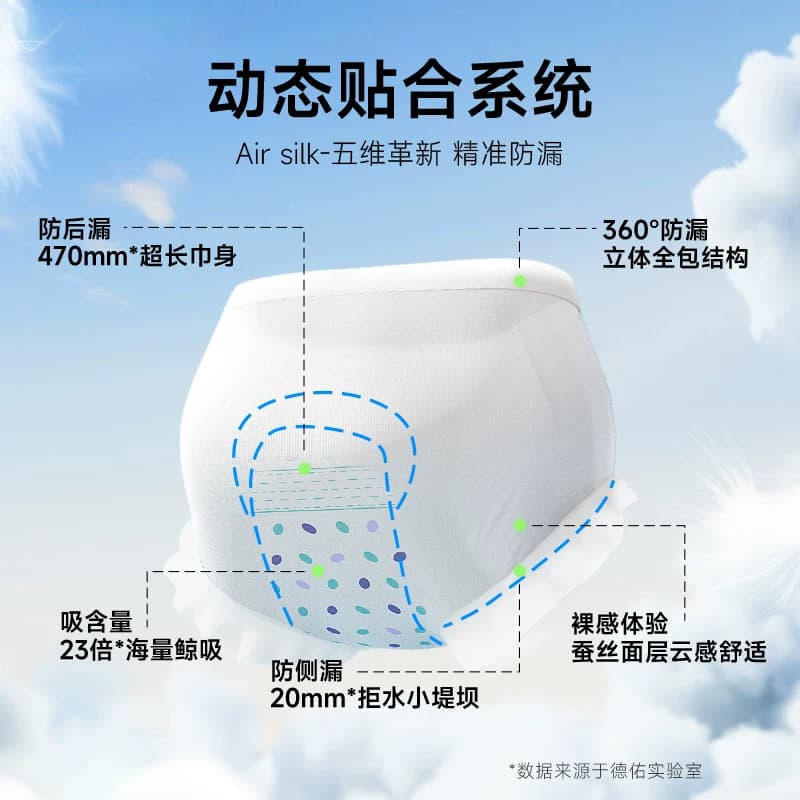 德佑蚕丝安睡裤产妇专用产后女经期用防漏安全裤夜用卫生巾安心裤 - 缩略图2