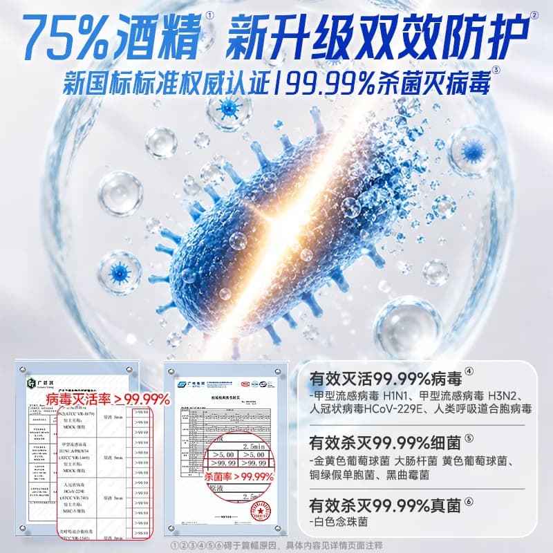 德佑75度酒精湿巾小包便携小学生家用大包消毒湿巾儿童杀菌幼儿园 - 缩略图3