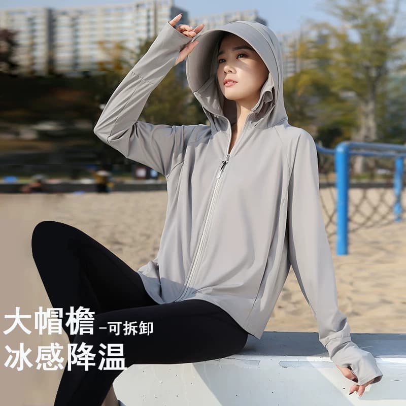 防晒衣女款夏季薄防紫外线透气upf50+大帽檐遮脸一体2026新防晒服 - 缩略图5