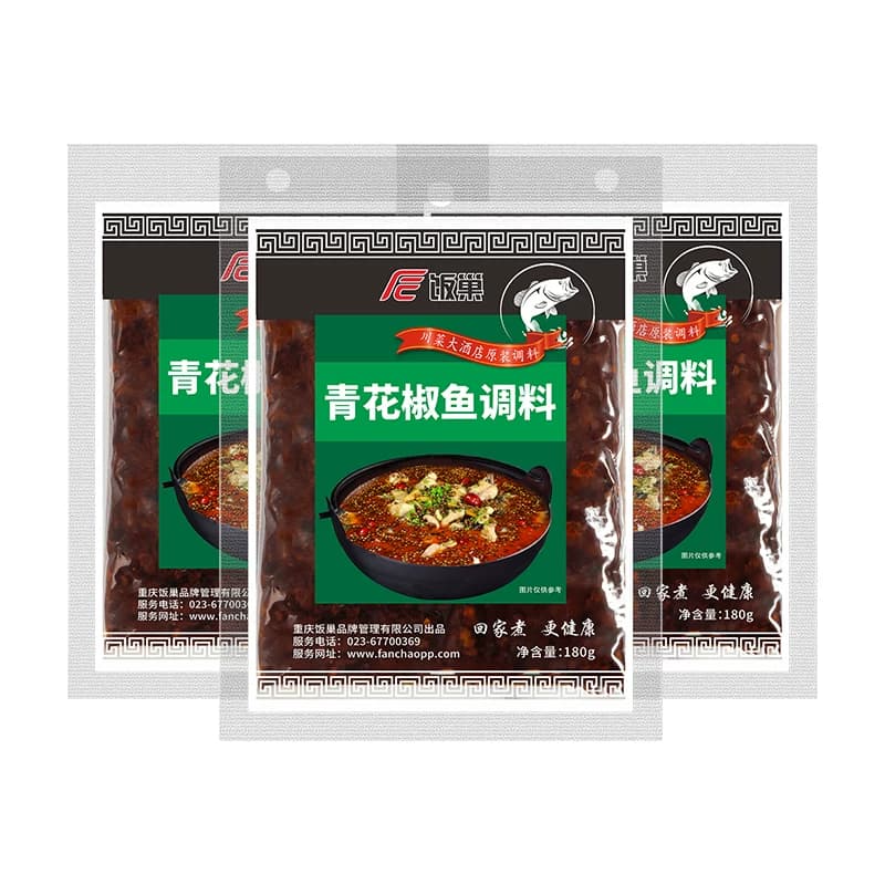 饭巢重庆青花椒鱼调料四川青椒水煮火锅鱼调料藤椒鱼调料商用家用 - 缩略图5