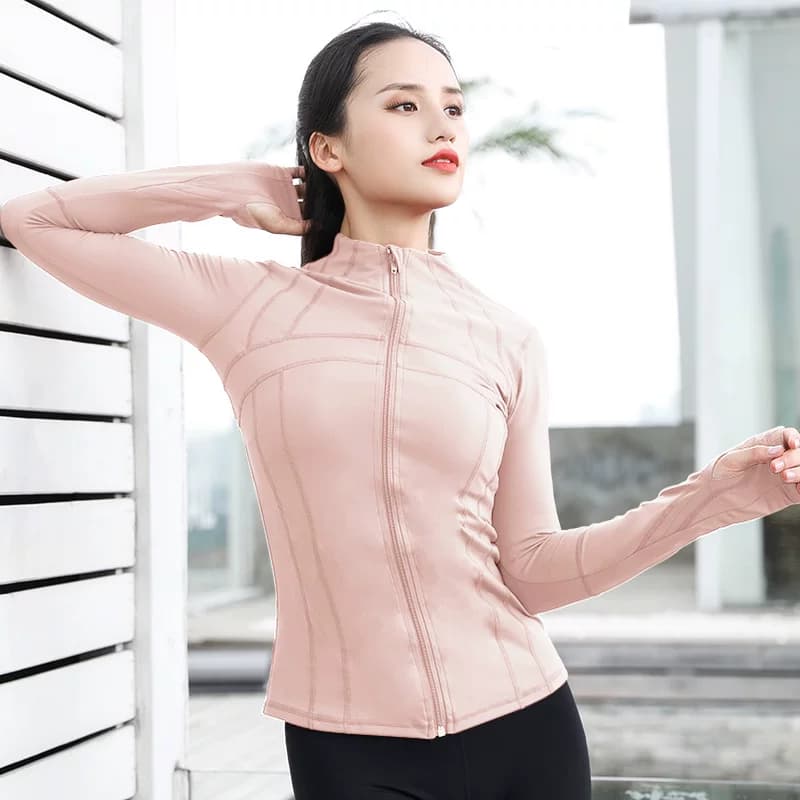 2025秋冬瑜伽服外套女 长袖运动外套 健身上衣修身显瘦 跑步运动 - 缩略图3