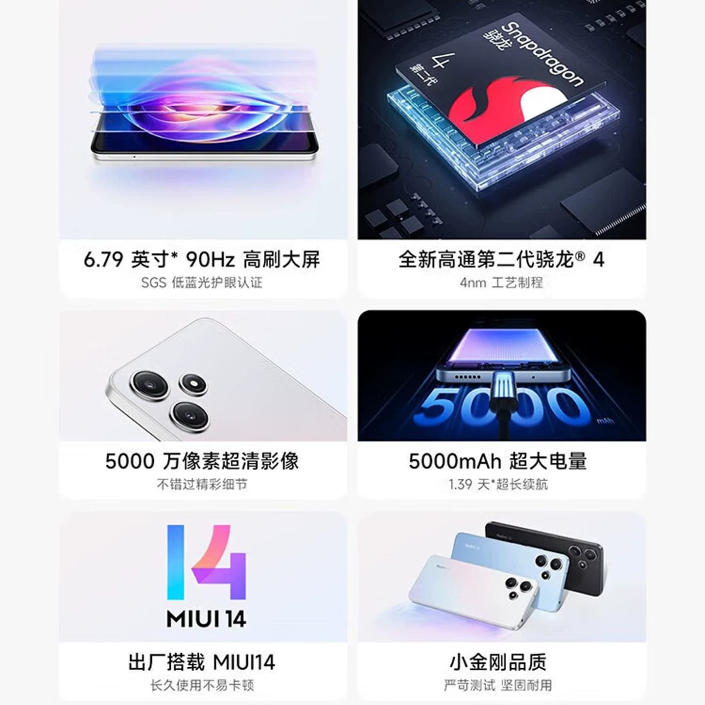 MIUI/小米 Redmi Note 12R智能游戏拍照5G红米手机学生老人大电量 - 缩略图4