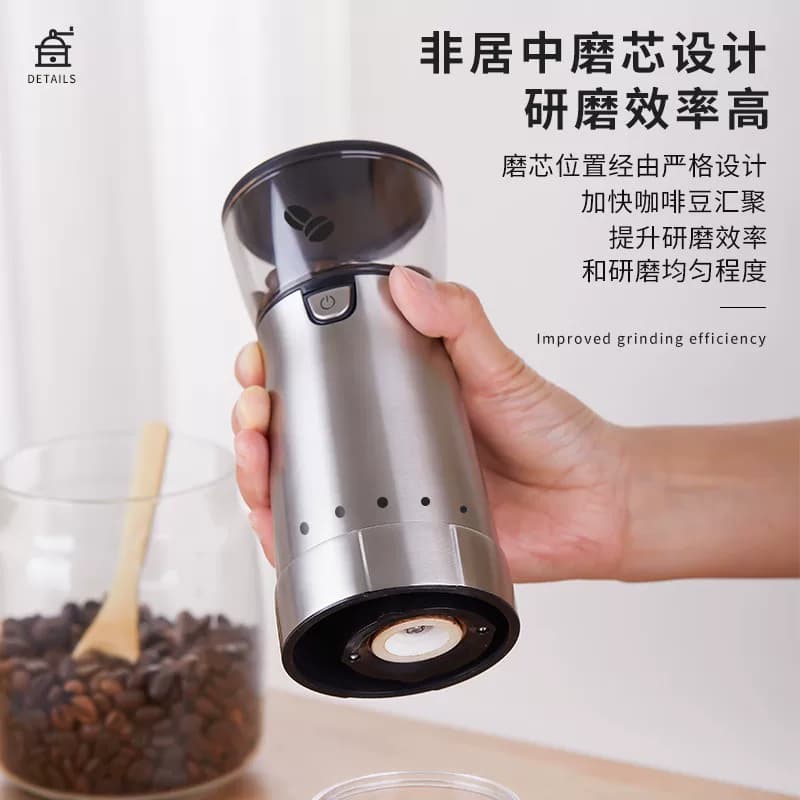 宝选磨豆机咖啡豆研磨机便携小型家用全自动一体咖啡机电动磨豆机 - 缩略图5