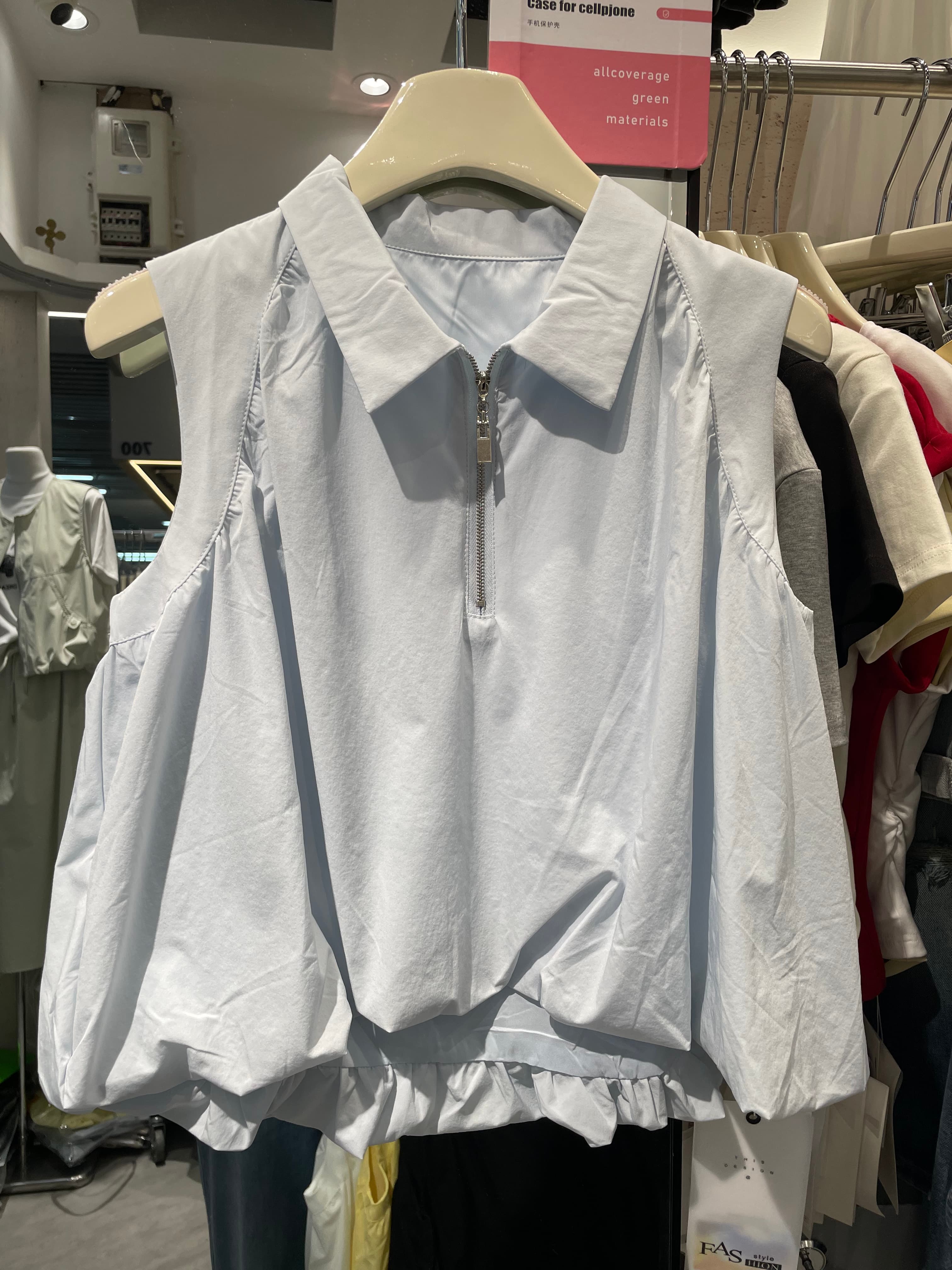香魅儿6615夏季新款韩版宽松显瘦百搭无袖衬衫女设计感小众上衣潮 - 缩略图2