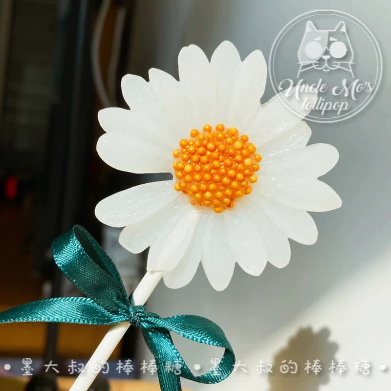 白色雏菊棒棒糖墨大叔手工糖果波糖儿童照片定制无防腐剂进口原料 - 缩略图2