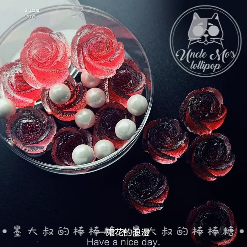 玫瑰珍珠糖果罐可定制logo墨大叔情人节七夕水晶糖创意网红礼物 - 缩略图4