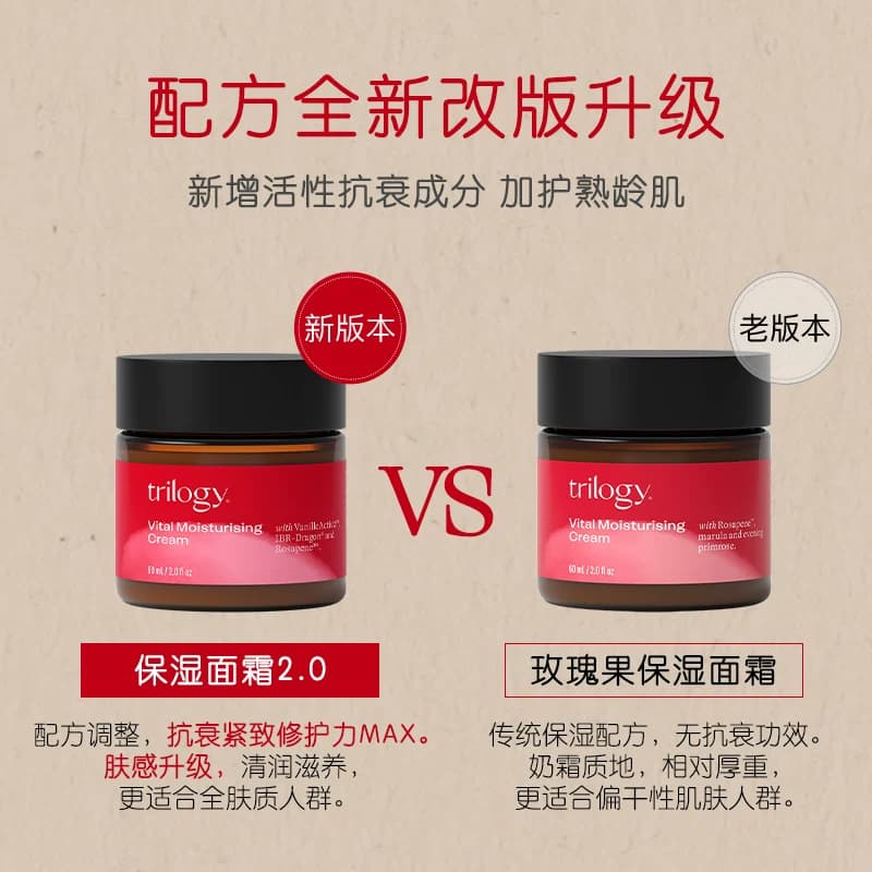 trilogy萃乐活玫瑰果保湿补水紧致面霜60ml【效期至2027年3月】 - 缩略图2