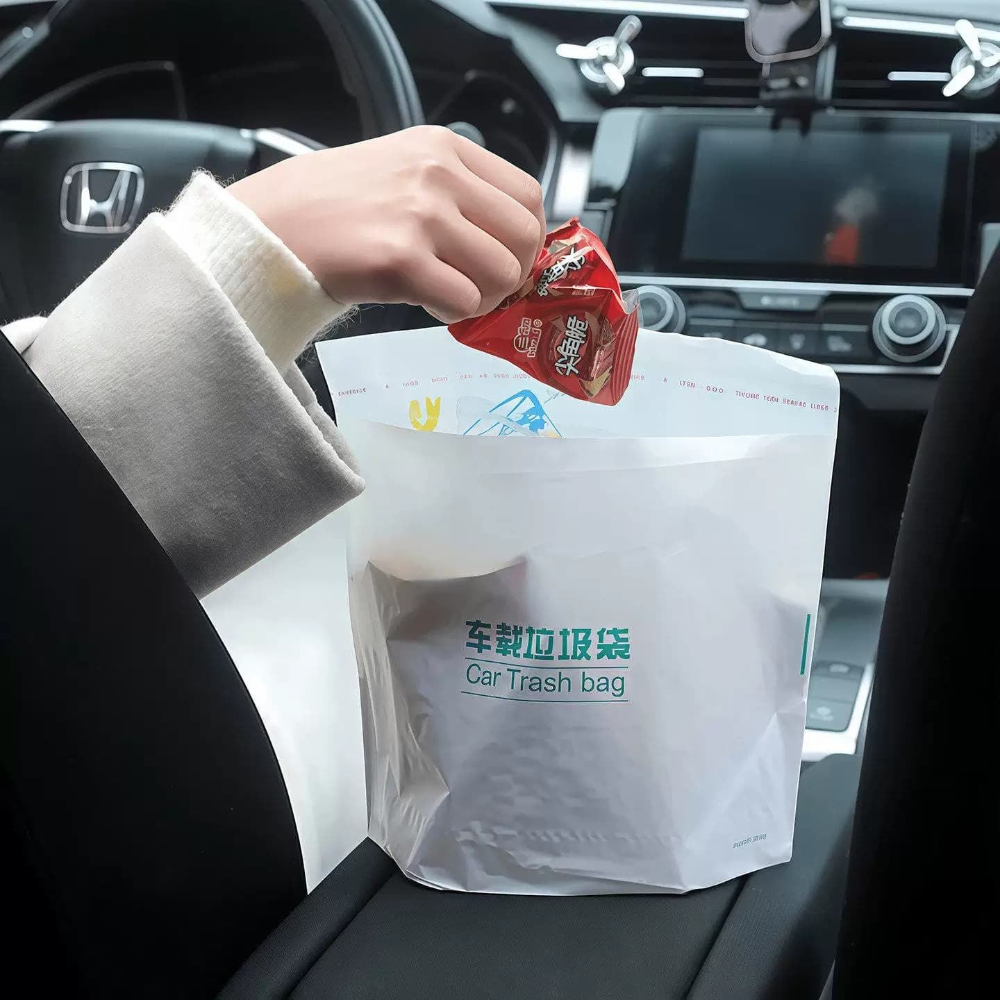 车载垃圾袋自立式车用垃圾桶汽车内用车上好物粘贴式一次性收纳筒 - 缩略图4
