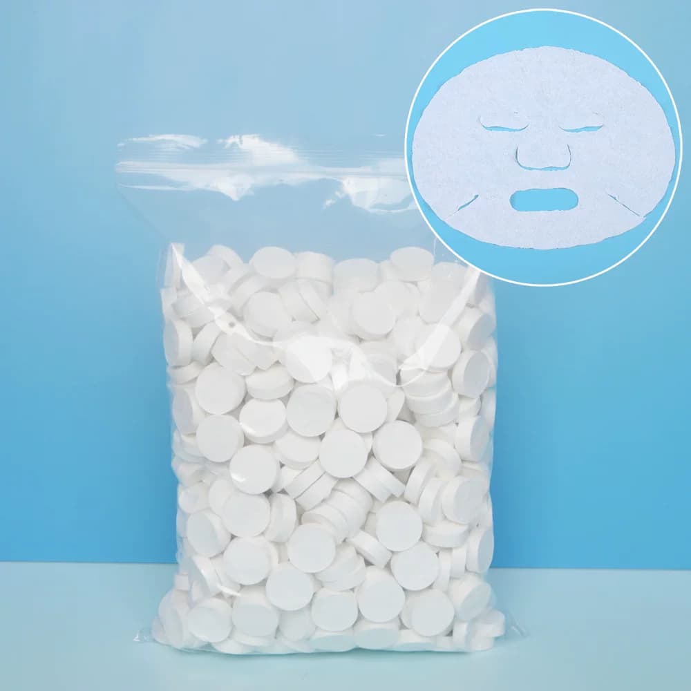 美容院纯棉压缩面膜纸一次性蚕丝压缩面膜纸面罩100粒500粒包邮 - 缩略图2