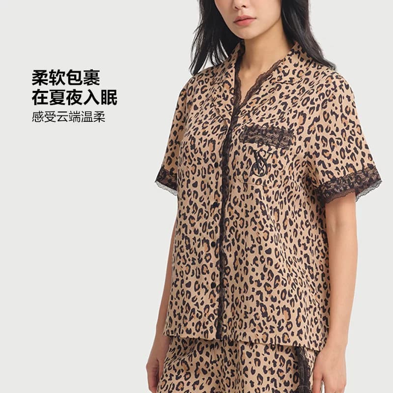 维密明星同款宅度假天丝绵柔&云柔蕾丝凉感家居服套装睡衣七夕 - 缩略图3