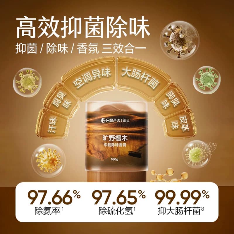 网易严选云雾杯车载除味香膏汽车香薰车用摆件固体新款用品香水 - 缩略图3