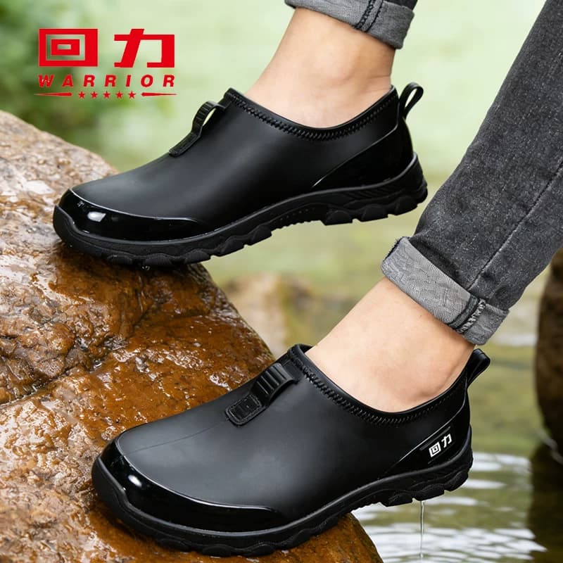 回力雨鞋男低帮加绒保暖雨靴防水防滑短筒春秋鞋户外工作胶鞋套鞋 - 缩略图2