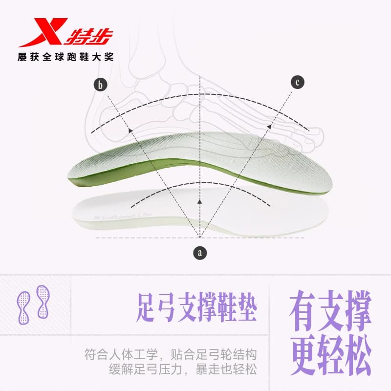 特步赫兹丨复古百搭跑步鞋女秋季新款足弓支撑运动鞋轻便休闲鞋 - 缩略图4