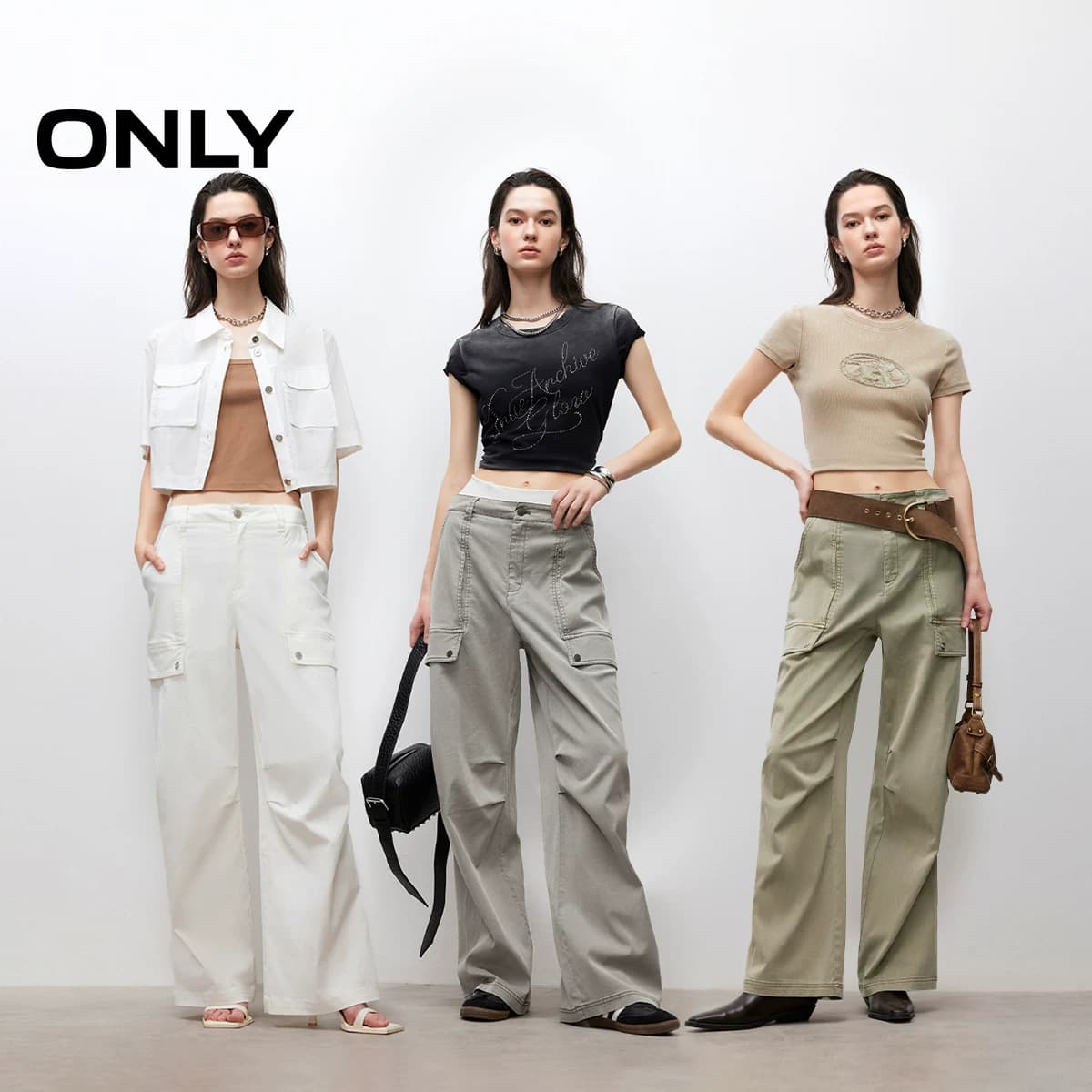 【多巴胺穿搭】ONLY秋季高腰直筒裤宽松工装裤休闲裤子女 - 缩略图3
