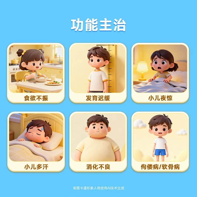 龙牡壮骨颗粒调理脾胃官方儿童维生素小儿婴儿补钙宝宝自营健脾 - 缩略图3