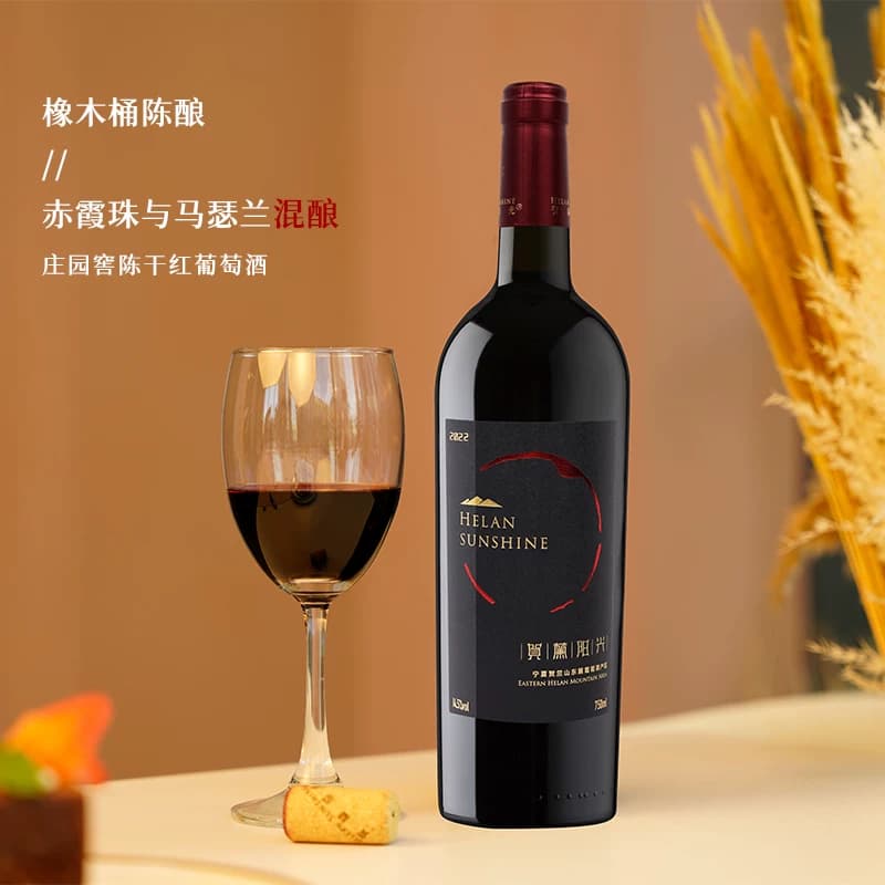 【国产葡萄酒】宁夏产区贺兰阳庄园窖陈干红葡萄酒750ml*1皮盒装 - 缩略图4
