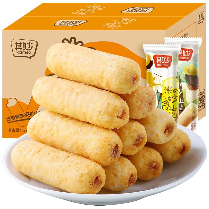 咸蛋黄味夹心米果棒零食大礼包休闲食品小吃饼干整箱批发散装年货 - 缩略图2