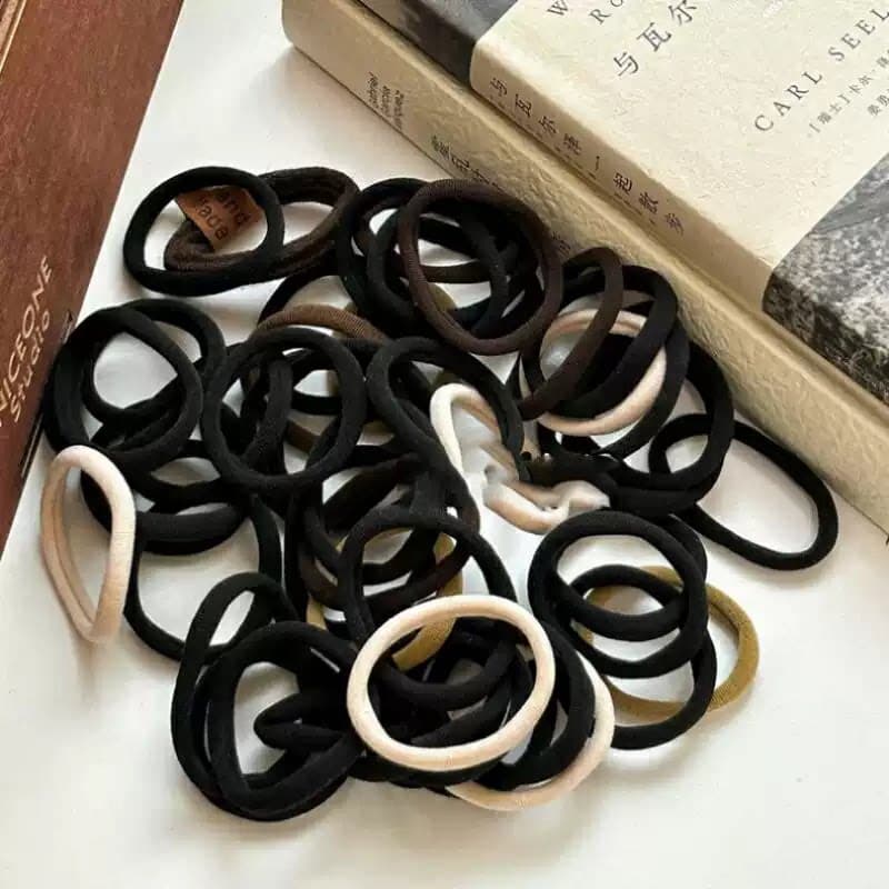 137件套发圈女简约扎头发皮筋高端高弹力耐用发绳高马尾头绳头饰 - 缩略图3