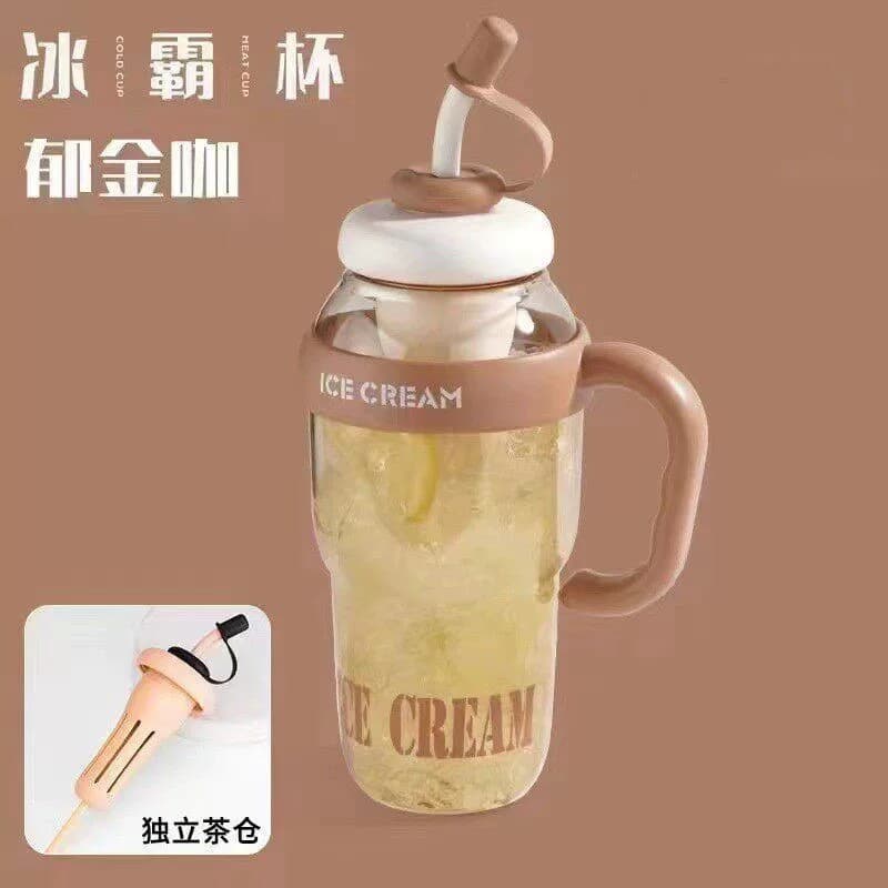 新款夏季水杯高颜值女大容量顿顿桶肚肚杯可爱学生吸管水杯冰霸 - 缩略图4