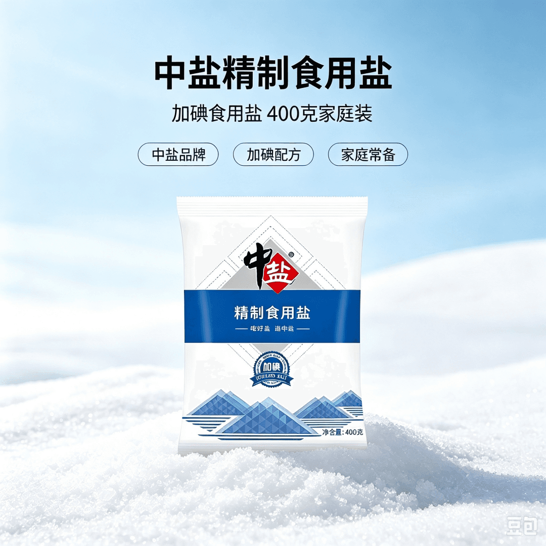 精制食用盐400g加碘食盐家用炒菜调味盐整箱批发工厂直供 - 缩略图5