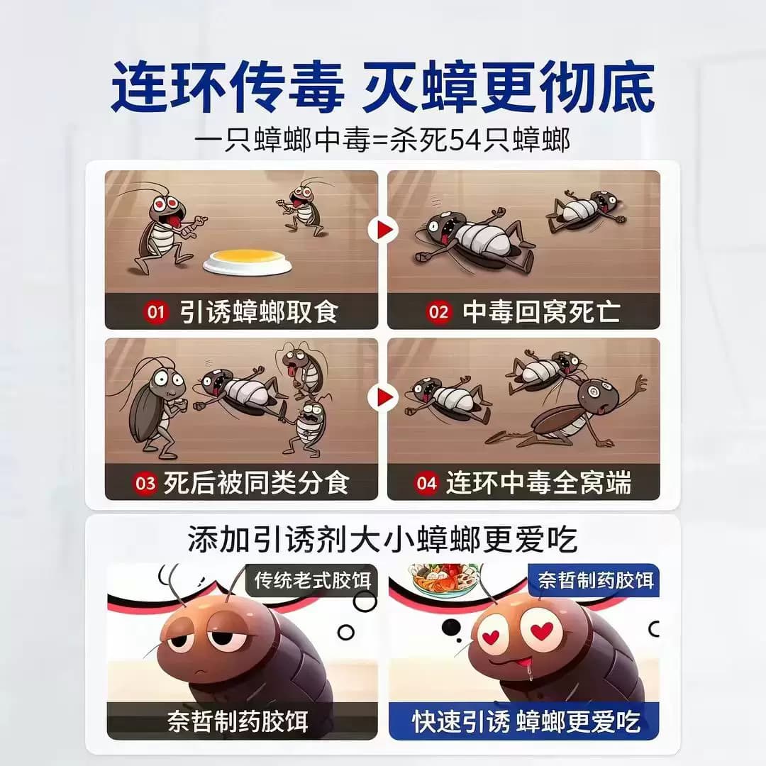 灭蟑螂药非无毒家用全窝端杀虫剂强效正品一名呋虫胺官方旗舰店 - 缩略图3