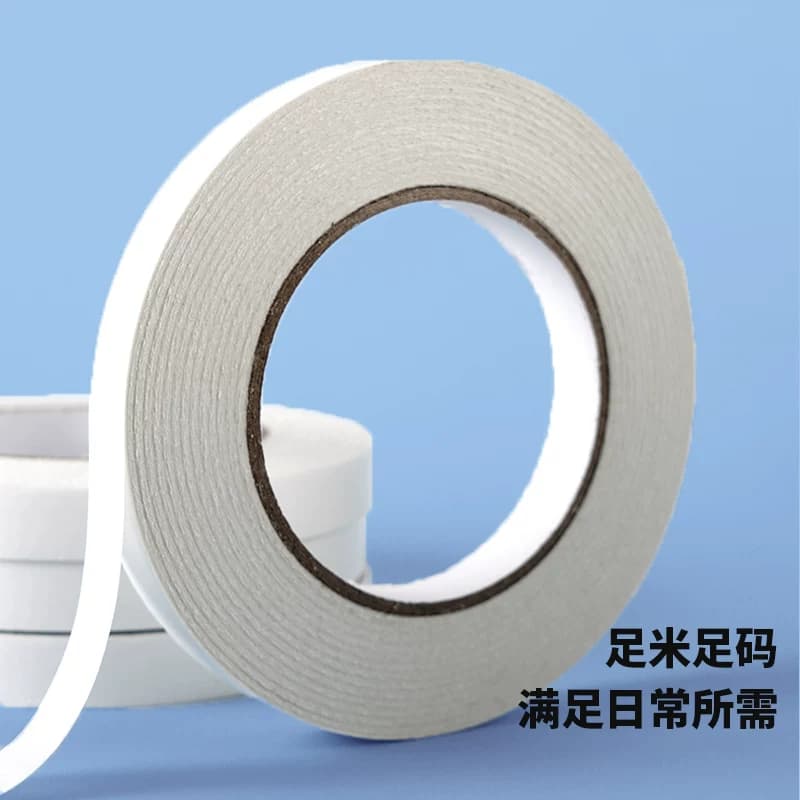 双面胶高粘度薄款手工胶带幼儿园儿童手工diy两面固定墙面贴强力海绵半透明纸批发文具办公用品无痕胶布棉纸 - 缩略图2