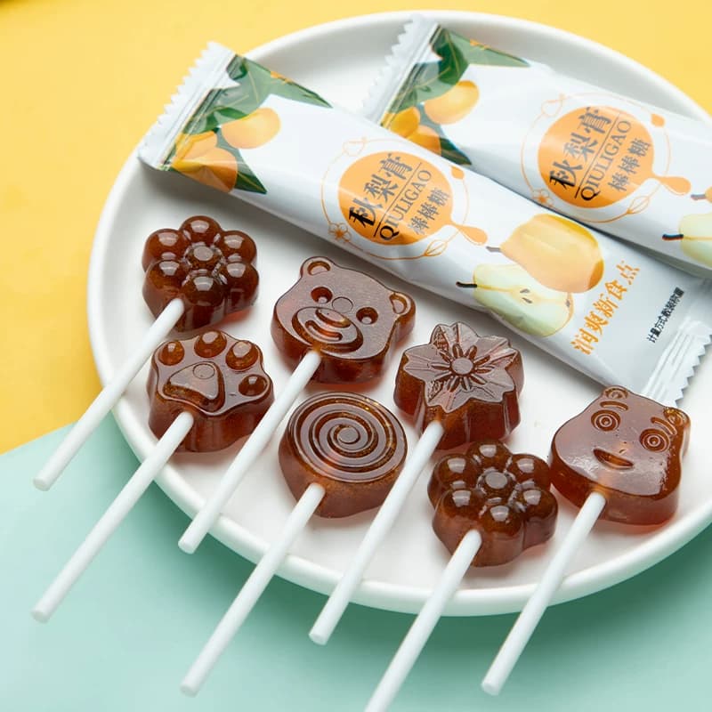 秋梨膏枇杷棒棒糖健康营养小吃零食儿童宝宝糖果无添加剂不上火 - 缩略图3