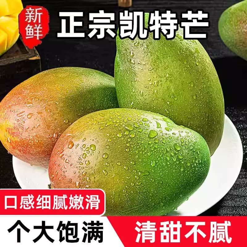 攀枝花凯特芒果9斤新鲜甜心芒当季水果现摘青皮芒特大果整箱包邮 - 缩略图2