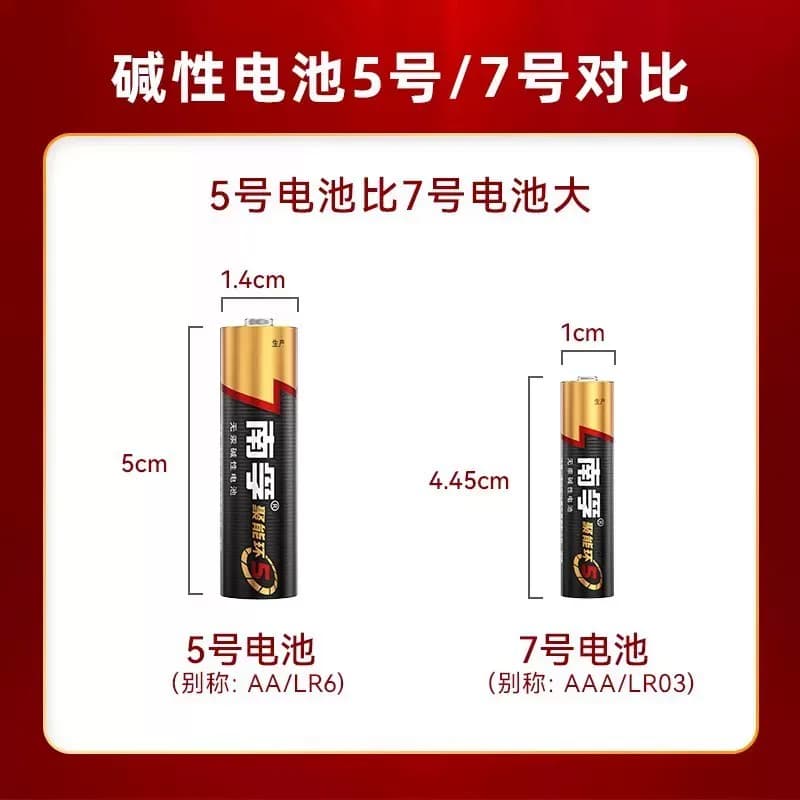 南孚碱性电池5号和7号电池电商空调遥控器专用五号七号AAA官方 - 缩略图5