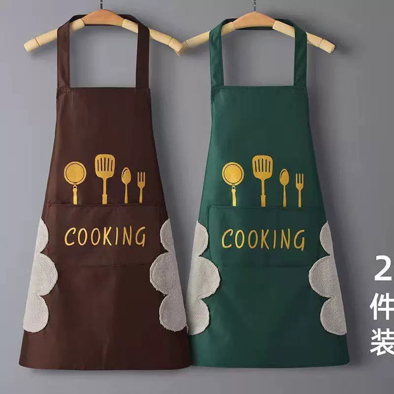 全网爆款防水围裙厨房家用防油成人男女情侣款做饭上班工作服轻薄 - 缩略图2