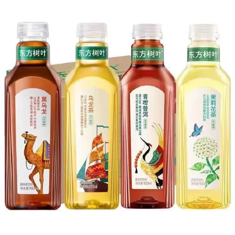 农夫山泉东方树叶900ml*6瓶茉莉花茶饮料青柑白茶普洱陈皮大瓶 - 缩略图3